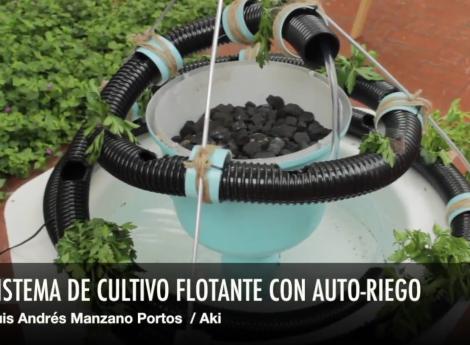 Sistema de cultivo flotante con auto-riego